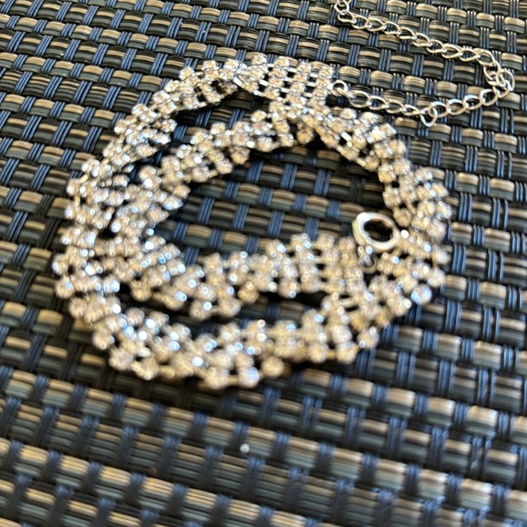 Double rows rhinestones choker  and headband - Picture 5 of 6